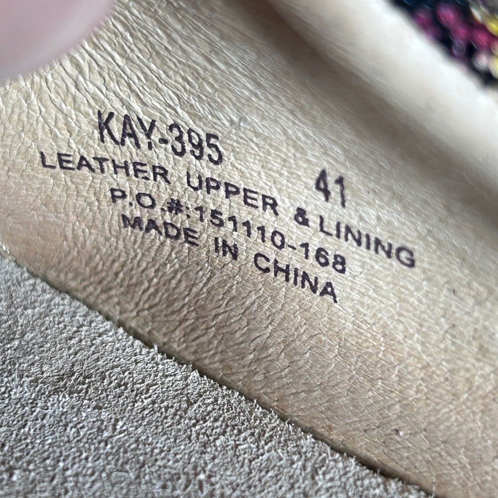 Alegria Kay Bloomies Floral Leather Clogs Mules Multi Color Womens US 10-10 1/2 - Picture 10 of 10